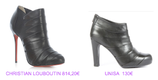 Botines estilo lady 2 Christian Louboutin vs Unisa